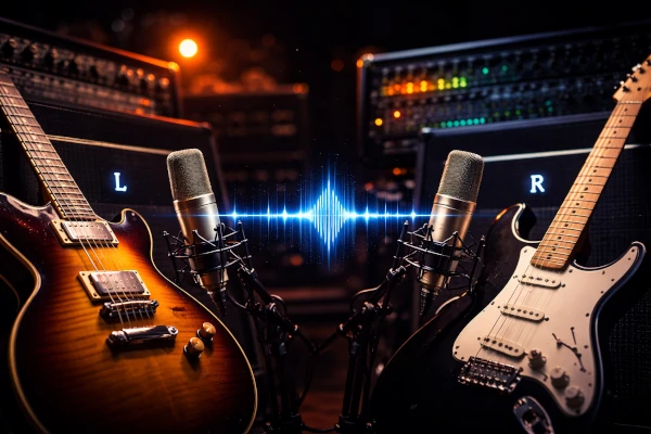 Doblaje de guitarras en estéreo