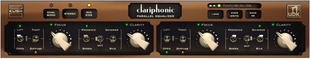 Kush Audio Clariphonic DSP MkII plugin de EQ para agudos