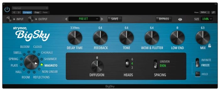 Strymon BigSky Plugin reverb