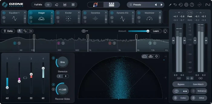 Izotope Ozone 12 Imager, plugin de apertura espacial estéreo