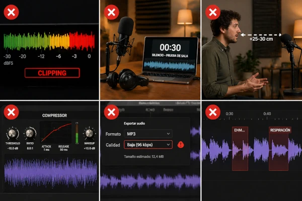 Errores al grabar un podcast