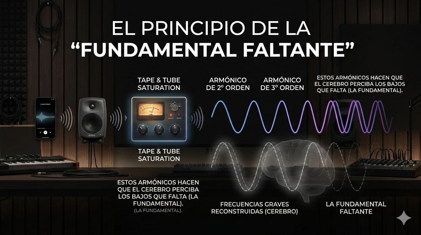 Una imagen ilustrando cómo generar la fundamental faltante con saturación