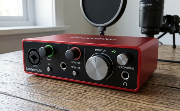 Focusrite Scarlett Solo, interfaz de audio barata