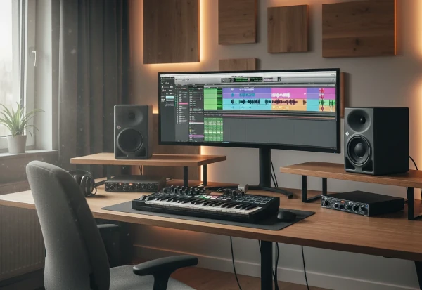 Estudio casero con monitores Neumann KH 120 II