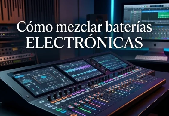 Imagen ilustrando un artículo sobre cómo mezcla batería electrónica