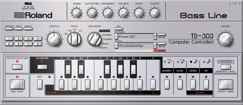 Roland Cloud TB-303, emulador de bajo electrónico 303