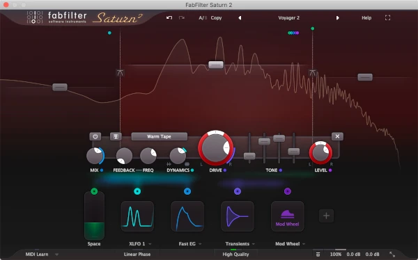FabFilter Saturn 2, plugin de distorsion multibanda