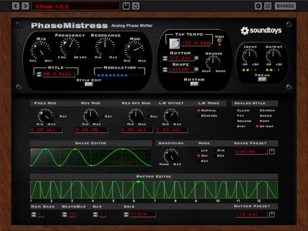 Soundtoys PhaseMistress, plugin phaser