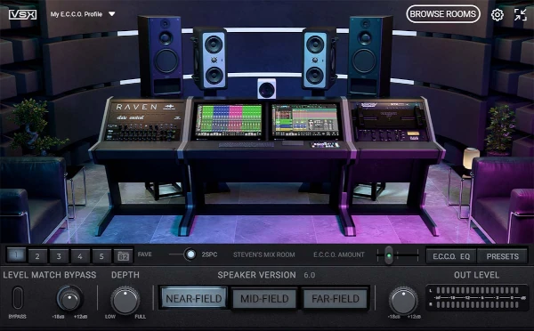 Interfaz del software de Steven Slate Audio VSX