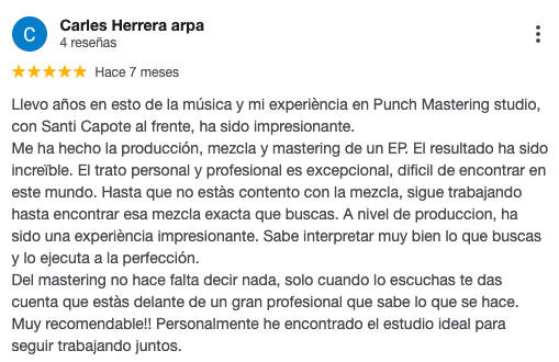 Trabajo de producción, mezcla y masterización de nuestro estudio para Señor de Plastilina